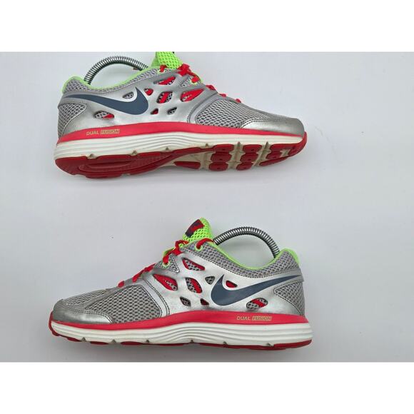 Nike Dual Fusionlite Running Athletic Womens Shoes Grey Green Pink Size 8 - Picture 3 of 7